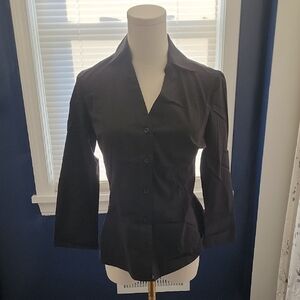 Women's Black Button-Up Shirt